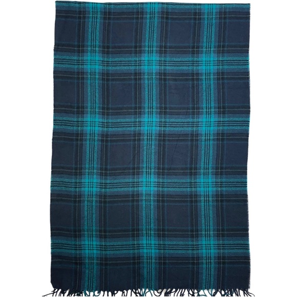 Banana Republic Plaid Scarf Wrap Shawl Fringe Cozy Soft Layering Punk Autumn - Picture 5 of 6